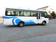 Los autobuses de visita turístico de excursión blancos y azules de la estrella de la izquierda/de la conducción a la derecha transportan al pasajero turístico proveedor