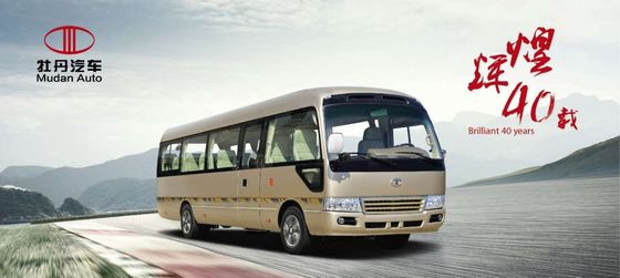 China Vehículo comercial modificado para requisitos particulares del pasajero de los asientos de las PC del microbús 31 del práctico de costa con la caja de cambios de Mannual proveedor